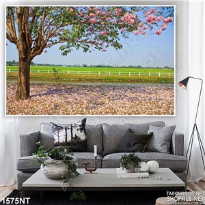 Tranh cây hoa gạo in uv