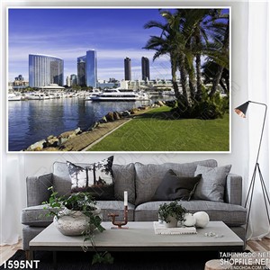 Tranh thành phố màu xanh