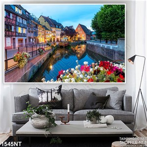 Tranh thành phố nổi in uv