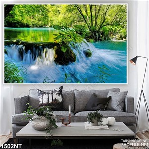 Tranh thác nước trắng xóa