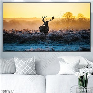 Tranh hươu sang sông