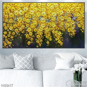 Tranh vẻ hoa vàng rơi