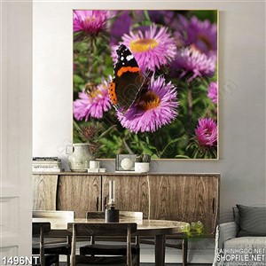 Tranh bươm bướm và hoa