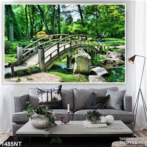 Tranh cây cầu xinh