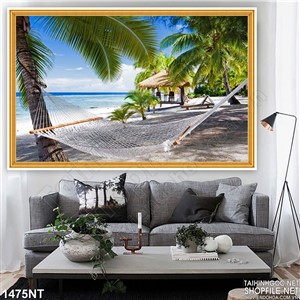 Tranh chiếc võng hàng dừa