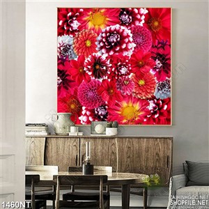 Tranh hoa cúc đỏ