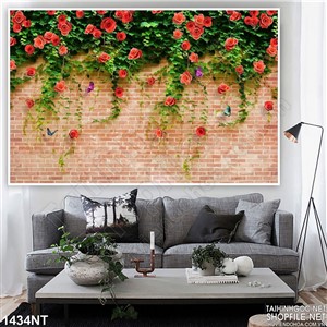 Tranh cành hồng vươn xa