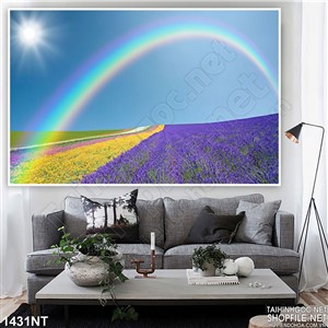 Tranh đồng hoa cầu vòng