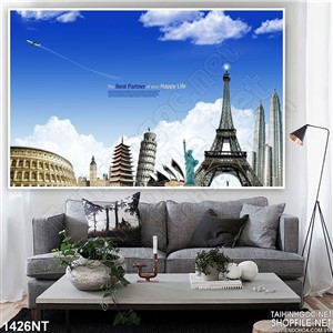 Tranh bầu trời xanh