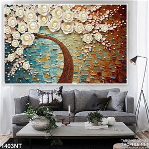 Tranh hoa đắp tường