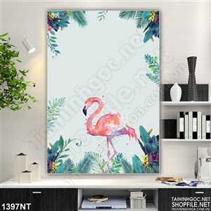 Tranh vẻ in uv thên nga đỏ