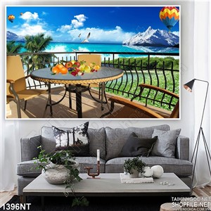 Tranh viwe trước biển