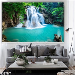 Tranh suối xanh biếc