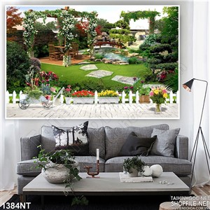 Tranh khu vườn hoa