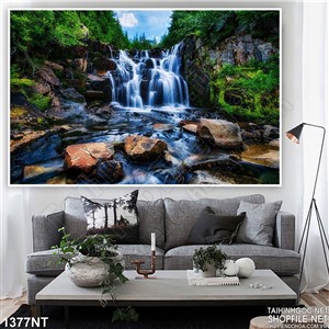 Tranh thác và suối đá