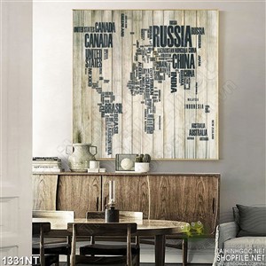 Tranh tường gỗ in chữ