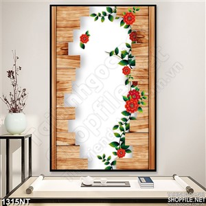 Tranh in uv khung hoa