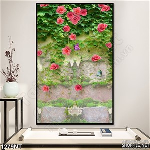 Tranh hoa hồng dây in uv