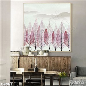 Tranh vẽ xếp cây