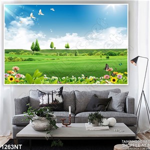 Tranh cánh đồng rộng lớn