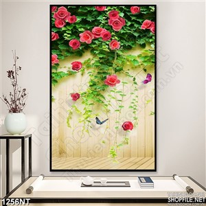 Tranh vườn hồng