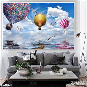 Tranh kinh khí cầu trên biển