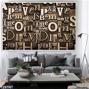 Tranh 3d chữ in nổi