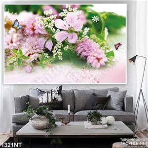 Tranh hoa tím in uv