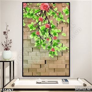 Tranh chồi hoa hồng