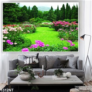 Tranh khu vườn hoa