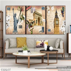 Tranh in uv kiến trúc cổ