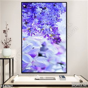 Tranh đóa hoa tím