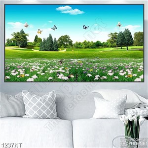 Tranh thảo nguyên xanh