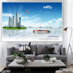 Tranh tòa nhà cao tầng