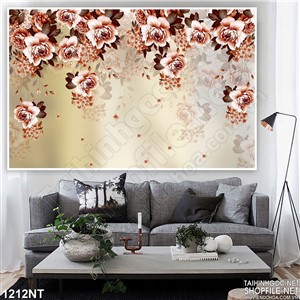 Tranh tường hoa  in uv