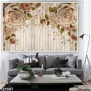 Tranh tường hoa rơi