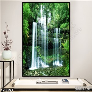 Tranh thác đổ in uv