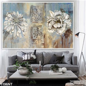 Tranh vẽ hoa cúc trắng