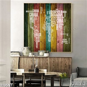 Tranh bức tường gỗ