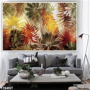 Tranh vẽ 3d những chiếc lá