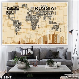 Tranh 3d tên các quốc gia