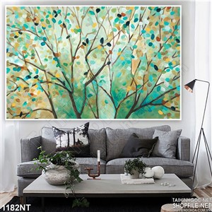 Tranh cây đầy lá