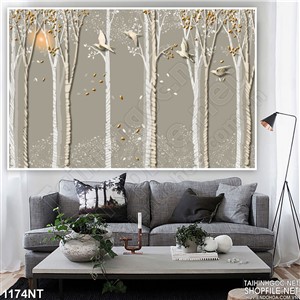 Tranh 3d rừng già