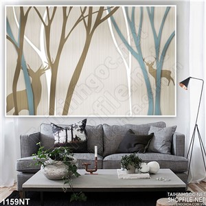 Tranh rừng hươu cô độc