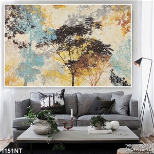 Tranh vẻ rừng cây u buồn