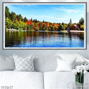 Tranh khu rừng bên sông