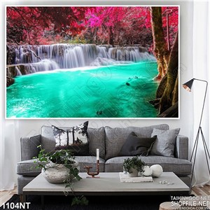 Tranh rừng suối thơ mộng