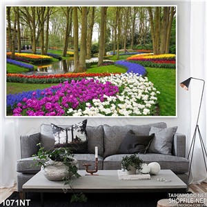 Tranh vườn hoa Hà Lan