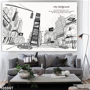 Tranh thành phố hiện đại