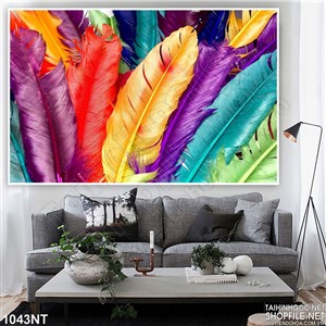 Tranh lông vũ nhuộm sắc